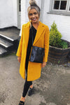 Mustard Long Teddy Coat