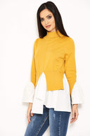 Mustard Polo Neck Shirt Jumper