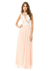 Pink Crochet Top Maxi Dress