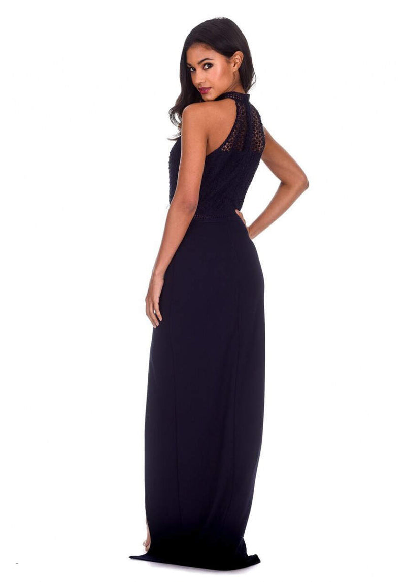 Ax paris navy crochet dress best sale