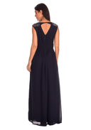 Navy Embellished Maxi Dress