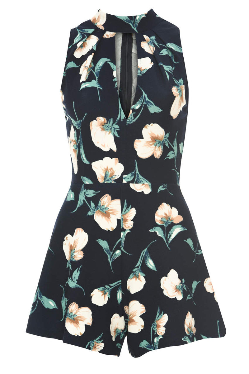 Navy Floral Playsuit