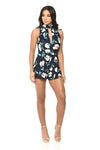 Navy Floral Playsuit