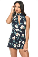 Navy Floral Playsuit