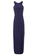 Navy Lace Detailing Maxi Dress