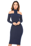 Navy Midi Bodycon Dress