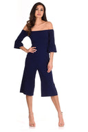 Navy Off The Shoulder Jumpsuit