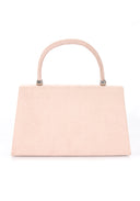 Nude Box Bag with Structured Strap