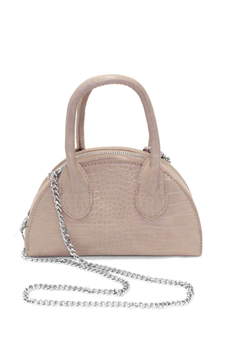 Nude Croc Tiny Bag