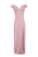 Blush Wrap Over Maxi Dress