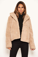 Oatmeal Teddy Faux Fur Short Coat