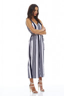Striped Culotte Jumpsuit
