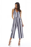 Striped Culotte Jumpsuit