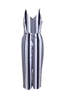 Striped Culotte Jumpsuit