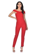 Red Cross Off The Shoulder Jumpsuit