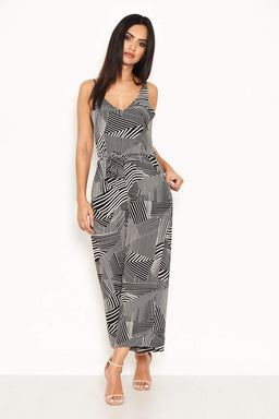 Printed Jumpsuit With Tie Waist