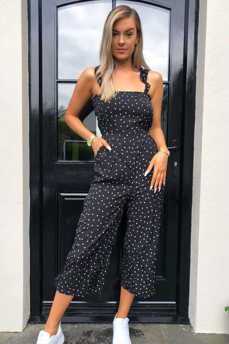 Rayon Polka Dot Black Jumpsuits & Rompers for Women for sale | eBay