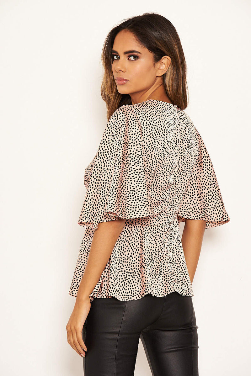 Pink spotty blouse sale