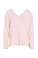 Pink V Neck Jumper