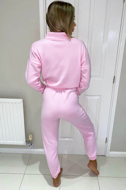 Pink Soft High Neck Lounge Suit