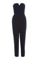 Plain Plunge Front Boobtube Jumpsuit