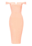 Pink Bardot Bodycon Dress