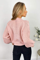 Pink Cable Raglan Sleeve Jumper