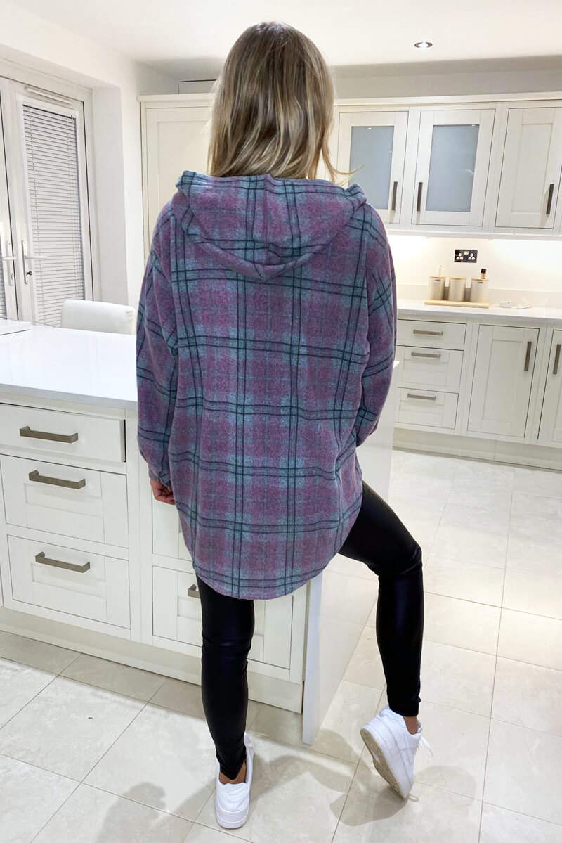 R13 - Pink Overdyed Plaid Shrunken Workshirt | Mitchell Stores