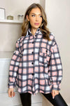 Pink Check Shirt Jacket