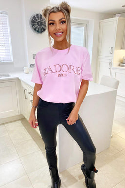 Pink Jadore Oversized Tee