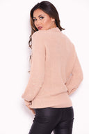 Pink Jumper With Pearl Detail