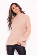 Pink Jumper With Pearl Detail