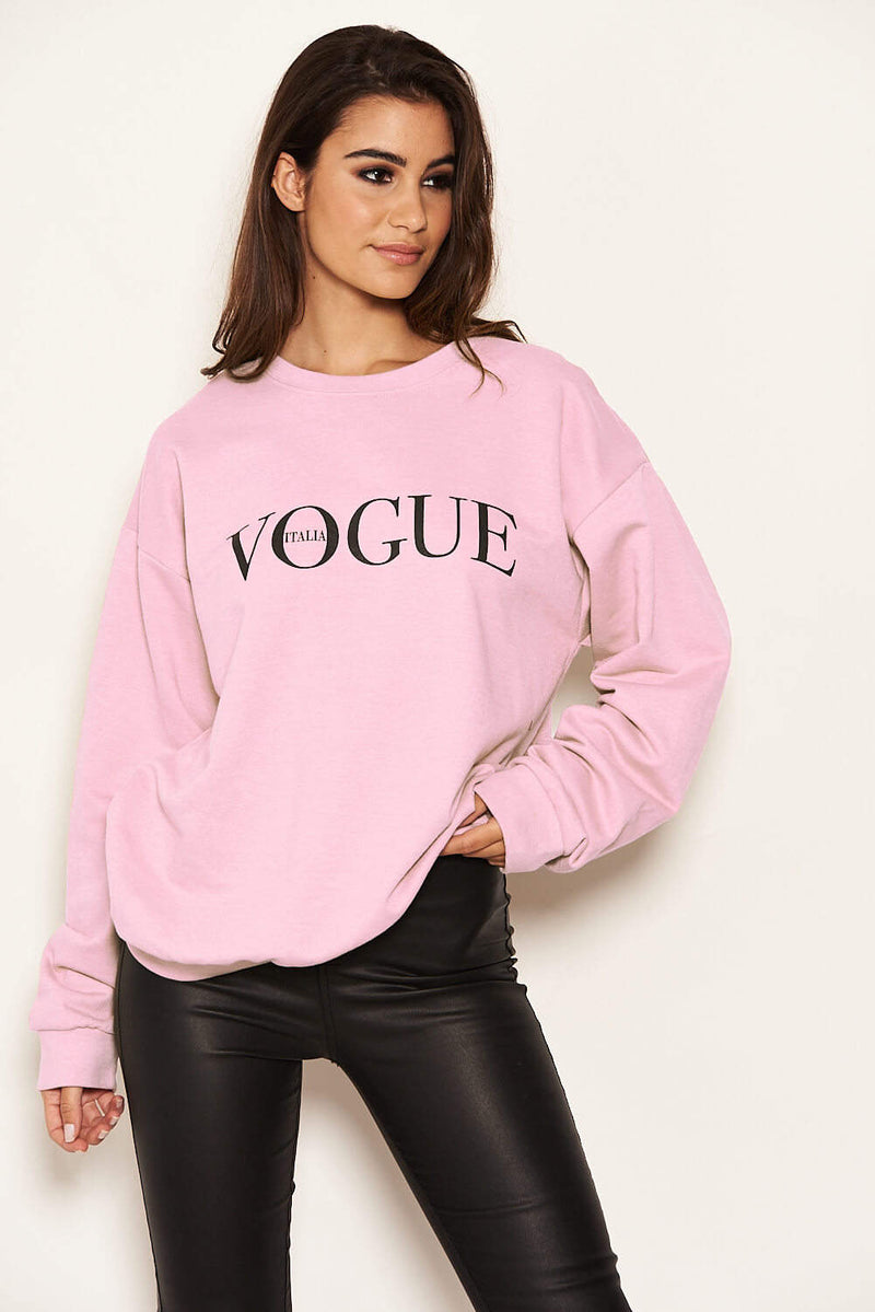 Pink Printed Sweatshirt AX Paris
