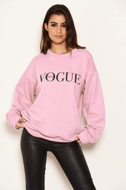 Pink Printed Sweatshirt