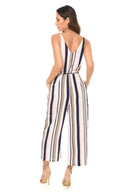 Pinstripe Spaghetti Strap Jumpsuit