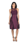 Plum 2 In 1 Crochet Midi Dress