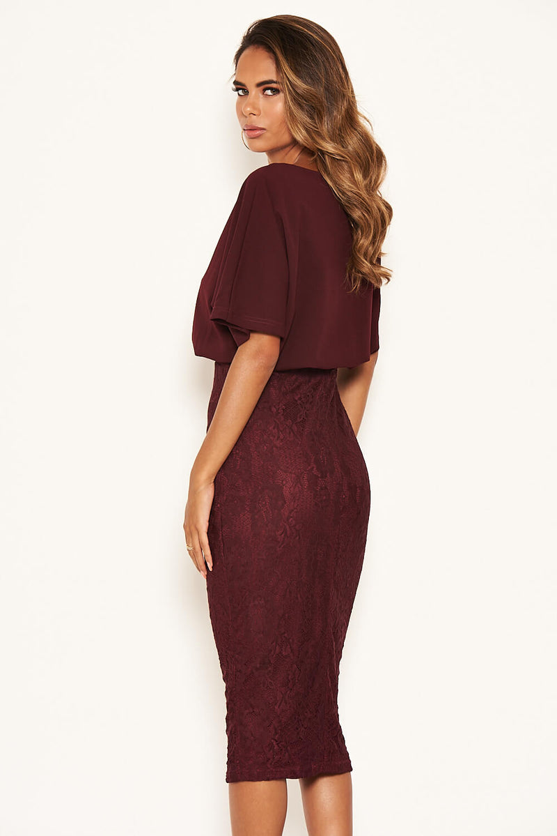 Plum 2 In 1 Lace Skirt Dress