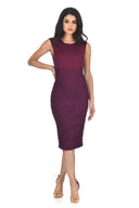 Plum Crochet Skirt Midi Dress