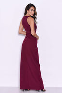 Plum Lace Top Maxi Dress