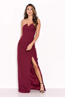 Plum Notch Front Maxi Dress