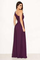 Plum One Shoulder Maxi Dress