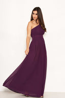 Plum One Shoulder Maxi Dress