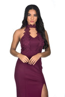 Plum Lace Maxi Dress