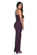 Plum Slinky Maxi Dress