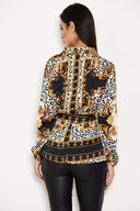 Printed Wrap Top