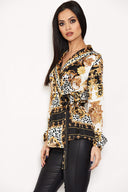 Printed Wrap Top