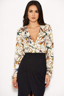 Printed Wrap 2 in 1 Bodycon Dress