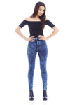 Speckle High Waist Jean