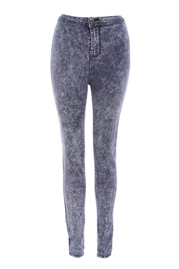 Plain Speckle High Waist Jean