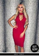 red choker dress ASHLEYlauren Glam Beaded Choker Prom Dress 12001 Silver / 10